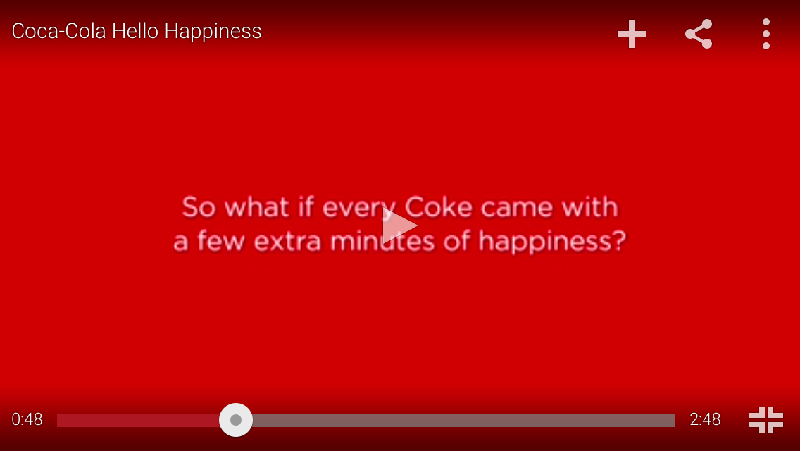 Hello Happiness Coke Ad