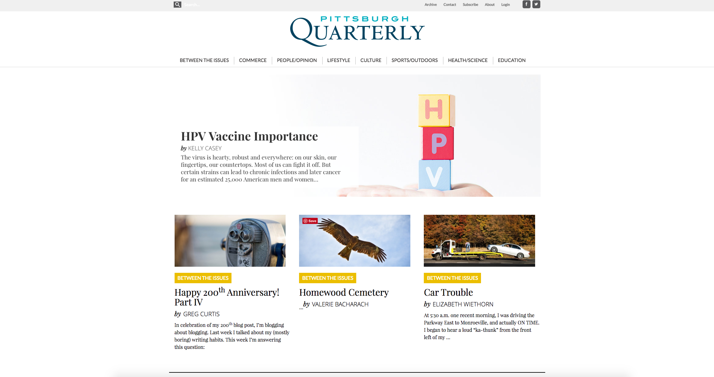 Pittsburgh Quarterly: Website Development Project